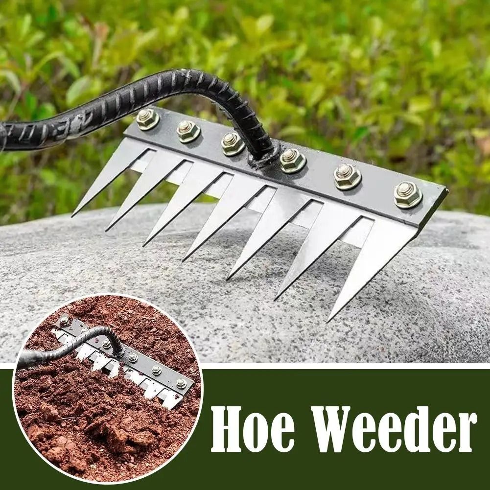 Carbon Steel Garden Hand Rake for Weeding and Soil Scarifying