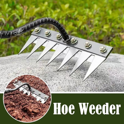 Carbon Steel Garden Hand Rake for Weeding and Soil Scarifying