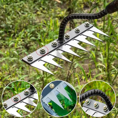 Carbon Steel Garden Hand Rake for Weeding and Soil Scarifying