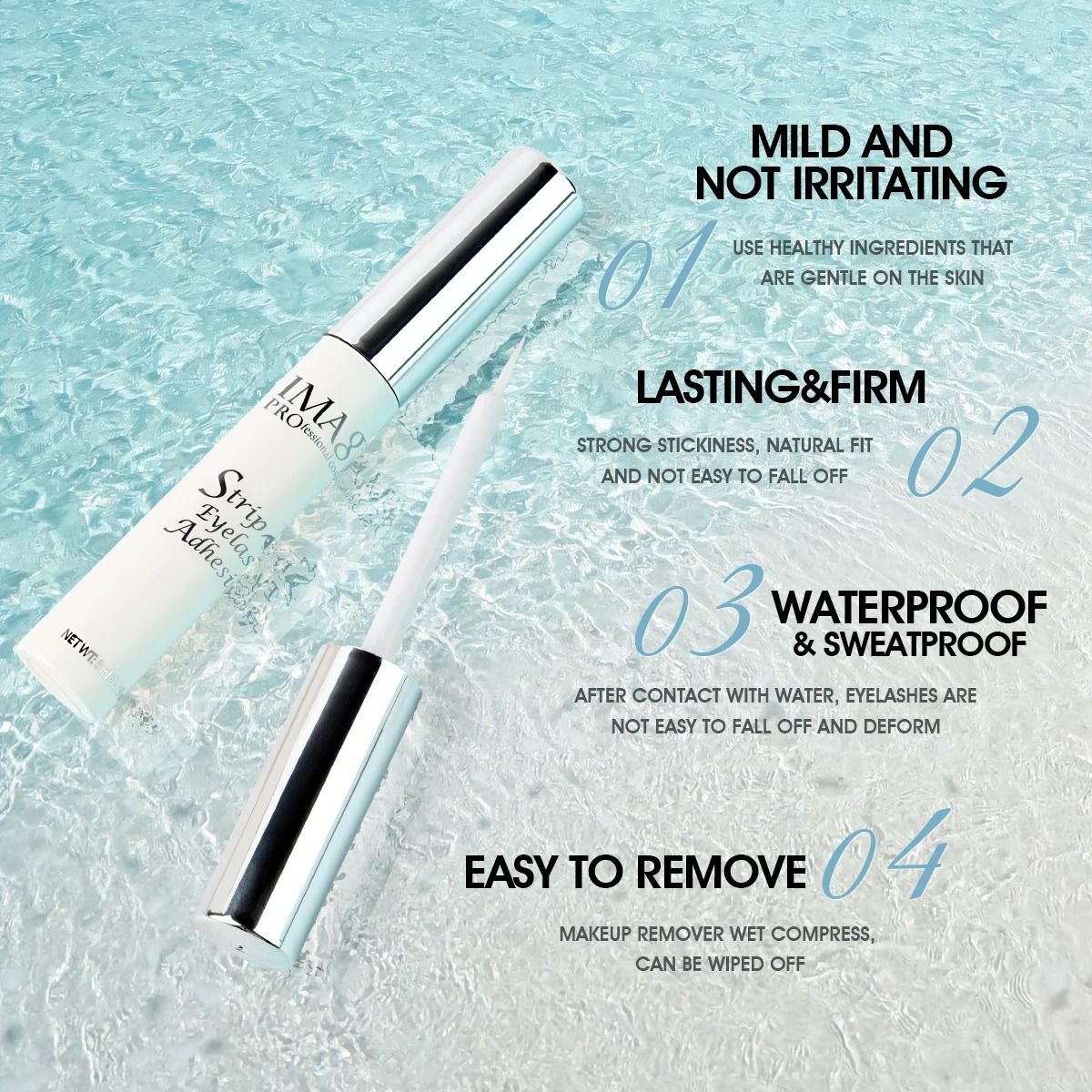 Professional Clear Lash Extension Adhesive for Long Lasting Hold