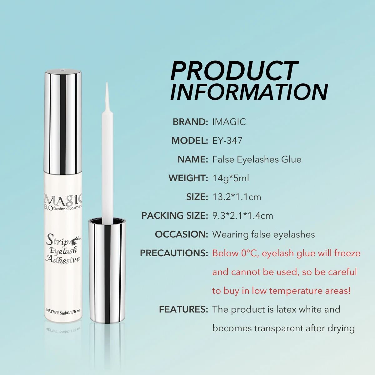 Professional Clear Lash Extension Adhesive for Long Lasting Hold