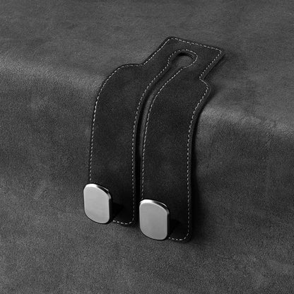 Smart Car Seat Back Double Hook Suede Style for Rear Storage