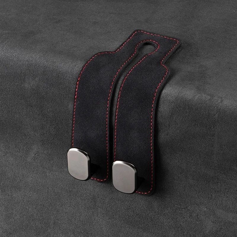 Smart Car Seat Back Double Hook Suede Style for Rear Storage