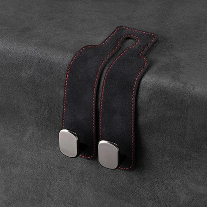 Smart Car Seat Back Double Hook Suede Style for Rear Storage