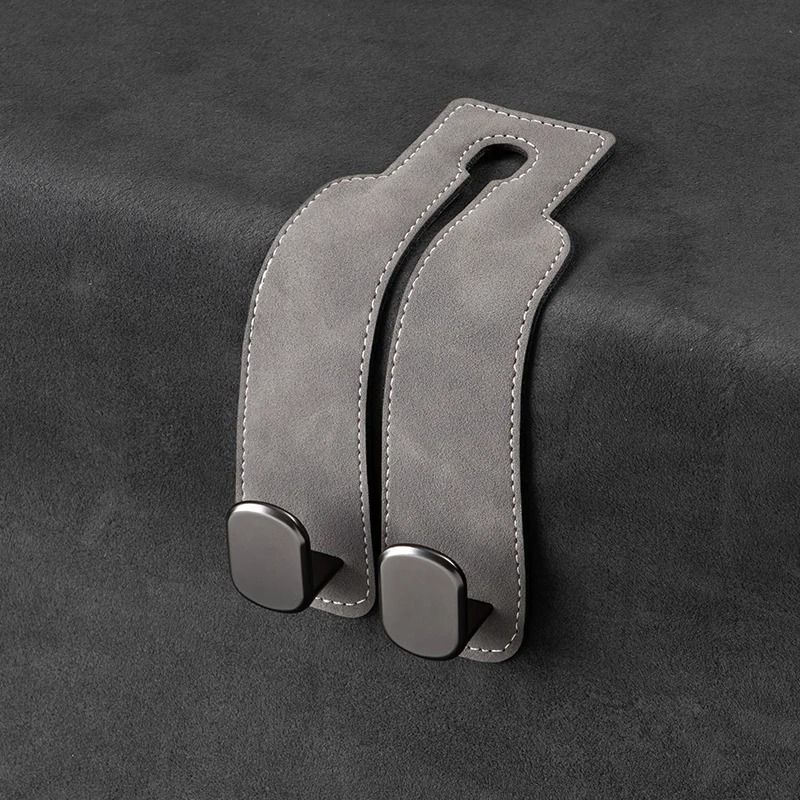 Smart Car Seat Back Double Hook Suede Style for Rear Storage