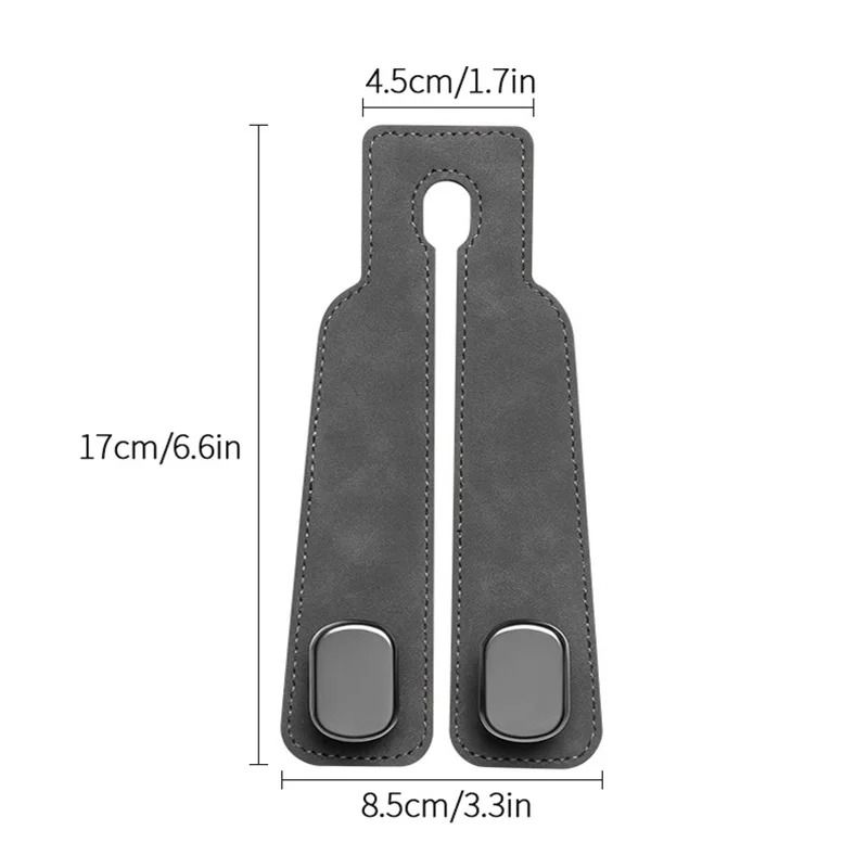 Smart Car Seat Back Double Hook Suede Style for Rear Storage
