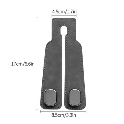 Smart Car Seat Back Double Hook Suede Style for Rear Storage