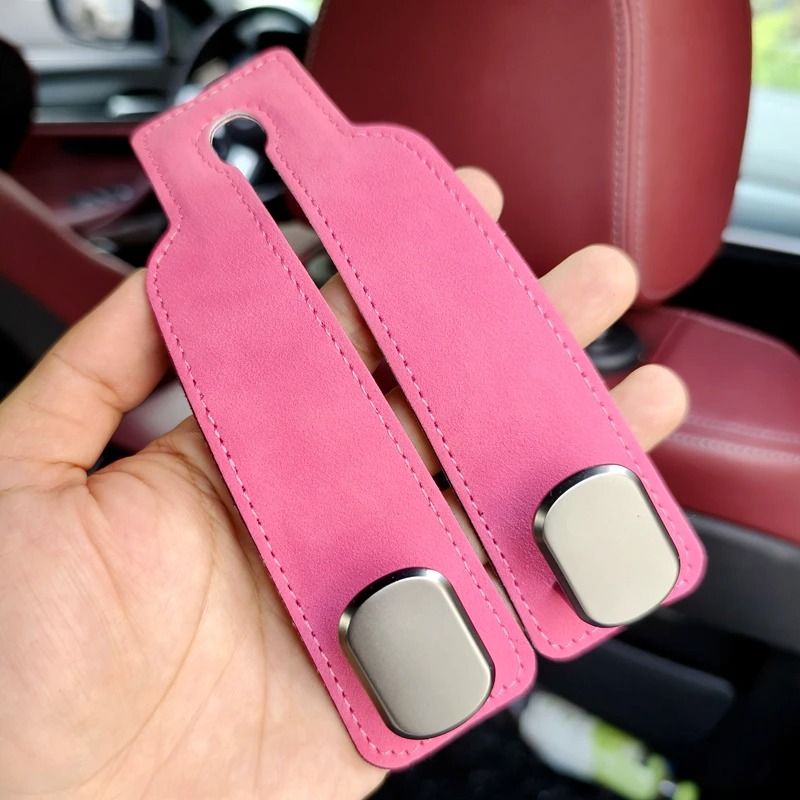 Smart Car Seat Back Double Hook Suede Style for Rear Storage