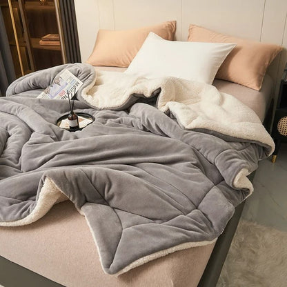Super Soft Imitation Lambswool Blanket High Quality Milk Fleece Sofa Blanket