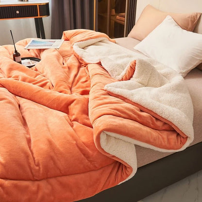 Super Soft Imitation Lambswool Blanket High Quality Milk Fleece Sofa Blanket