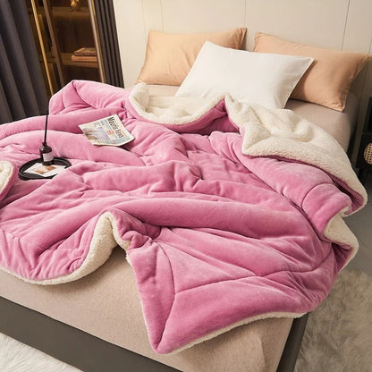 Super Soft Imitation Lambswool Blanket High Quality Milk Fleece Sofa Blanket