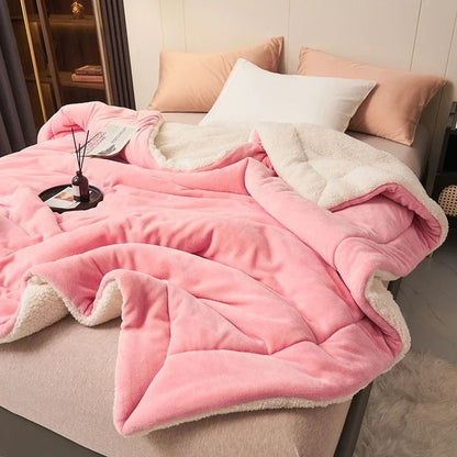 Super Soft Imitation Lambswool Blanket High Quality Milk Fleece Sofa Blanket