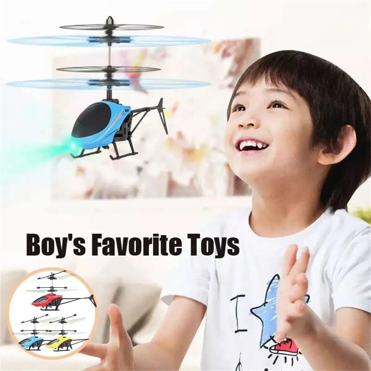 Mini Rechargeable RC Drone Toy for Kids Safe Fall Resistant Flying Helicopter