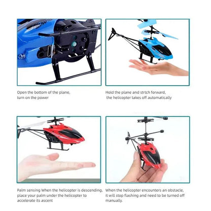 Mini Rechargeable RC Drone Toy for Kids Safe Fall Resistant Flying Helicopter