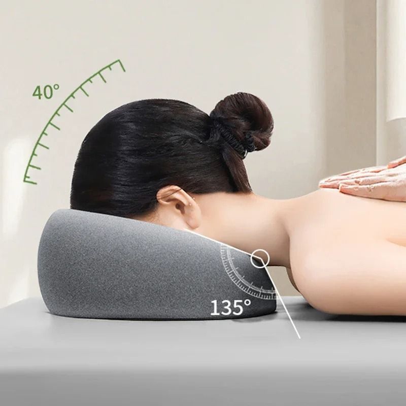 Memory Foam Face Down Pillow for Prone Resting Comfort Massage Headrest