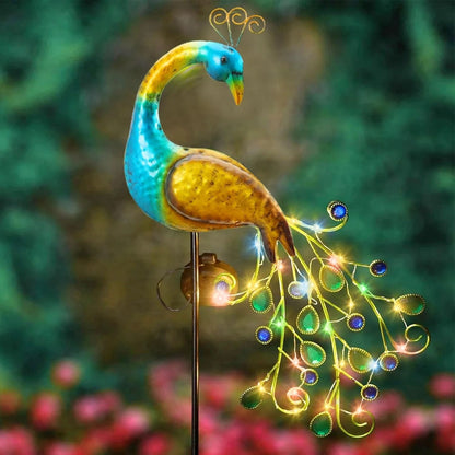 Solar Peacock Garden Light Decorative Outdoor Lamp for Yard and Lawn