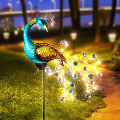 Solar Peacock Garden Light Decorative Outdoor Lamp for Yard and Lawn