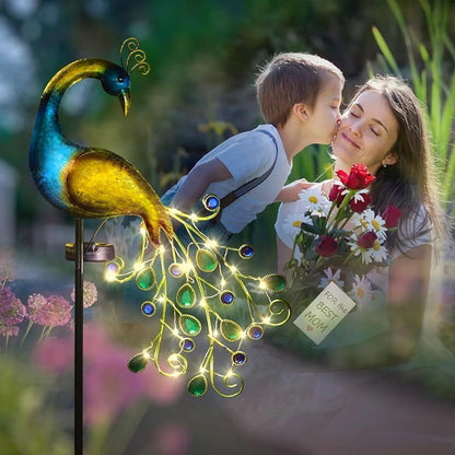 Solar Peacock Garden Light Decorative Outdoor Lamp for Yard and Lawn
