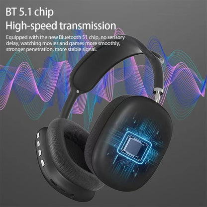Wireless Bluetooth Headphones Sports Gaming P9 Model with Mic Noise Cancelling