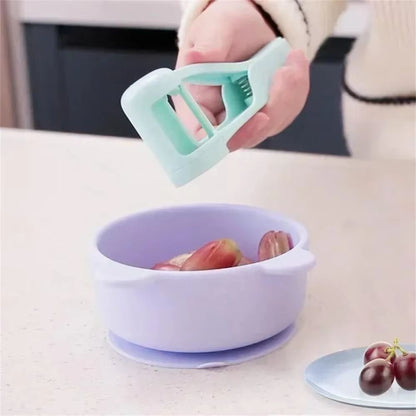 QuickSlice Fruit & Tomato Slicer – Small Kitchen Gadget for Grape, Cherry Tomato & Baby Snacks