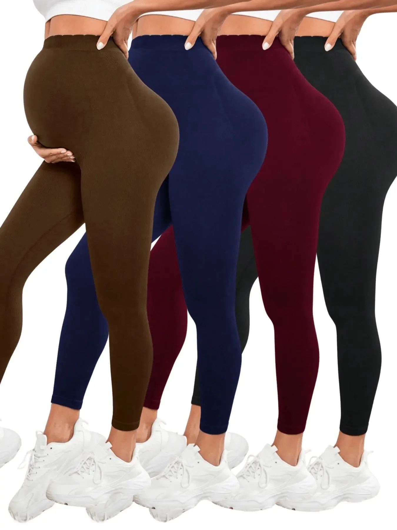 High Waist Maternity Leggings with Belly Support