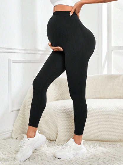 High Waist Maternity Leggings with Belly Support