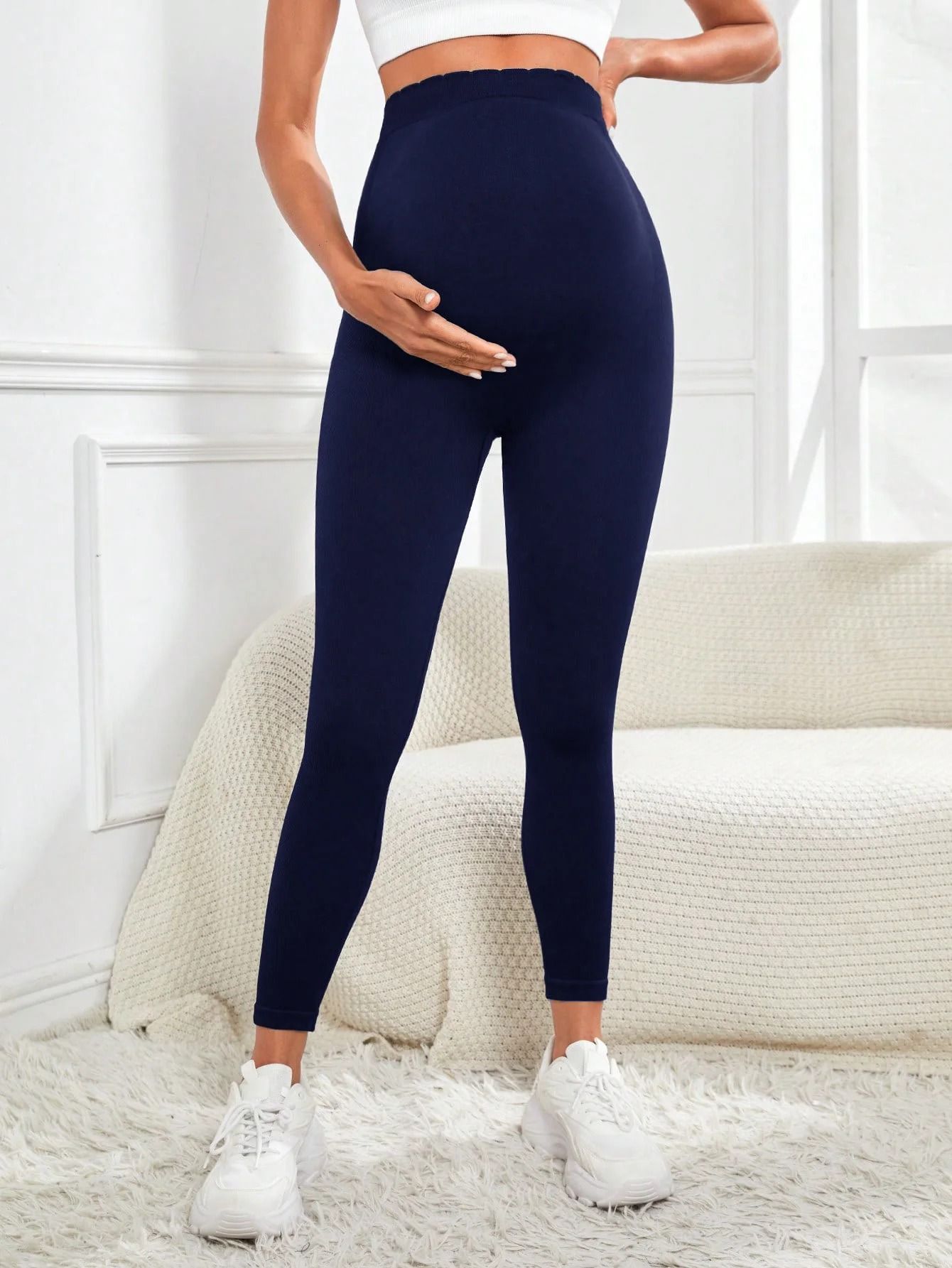 High Waist Maternity Leggings with Belly Support