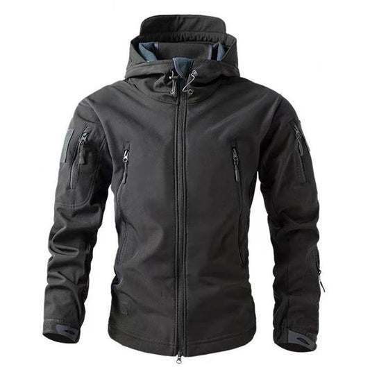 Mens Waterproof Softshell Fleece Jacket Outdoor Thermal Hiking and Camping Coat