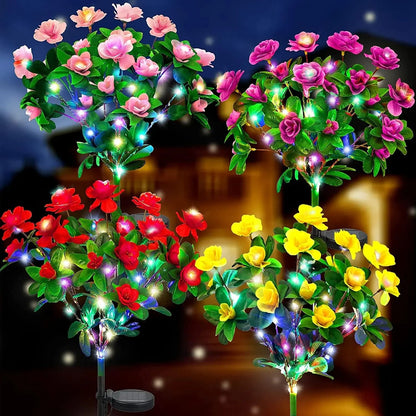 Solar Flower Garden Lamp for Outdoor Yard Lighting