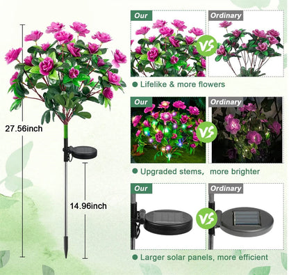 Solar Flower Garden Lamp for Outdoor Yard Lighting