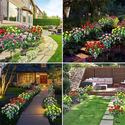 Solar Flower Garden Lamp for Outdoor Yard Lighting