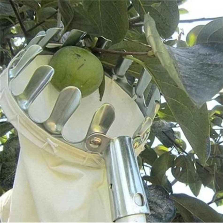 TreeReach Telescopic Galvanized-Iron High-Branch Fruit Picker – Multi-Purpose Garden & Farm Tool