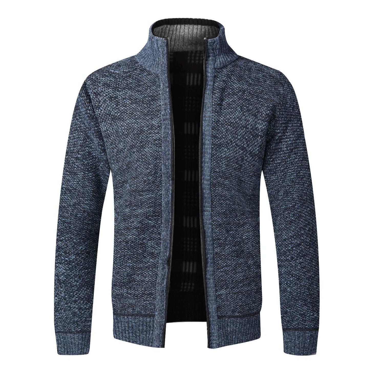 Mens Warm Fleece Zip Cardigan Sweater