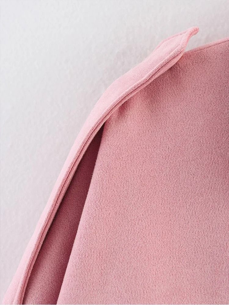 Women Suede Bomber Jacket Long Sleeve Oversize Zipper Coat Streetwear