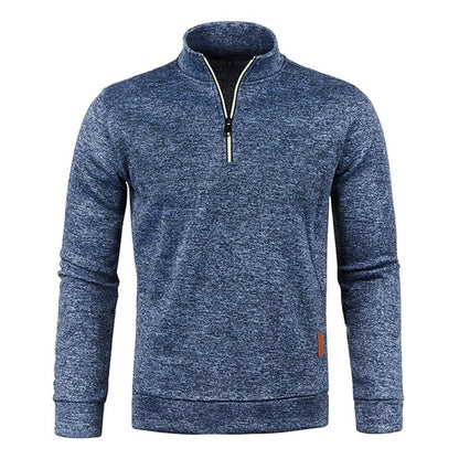 Mens Half Zip Pullover Sweatshirt with Turtleneck Collar