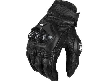 Motorcycle Leather Gloves with Windproof Protection and Touchscreen Function