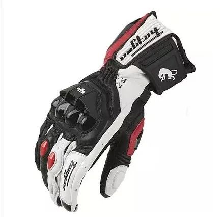 Motorcycle Leather Gloves with Windproof Protection and Touchscreen Function
