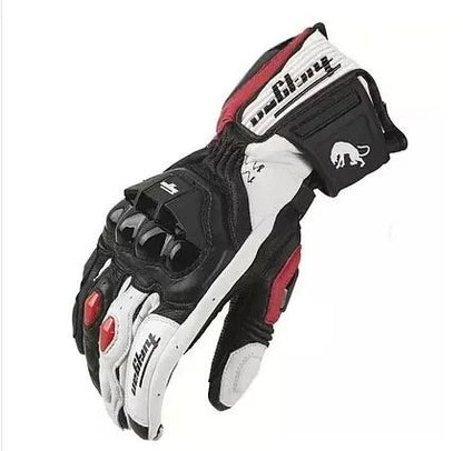 Motorcycle Leather Gloves with Windproof Protection and Touchscreen Function