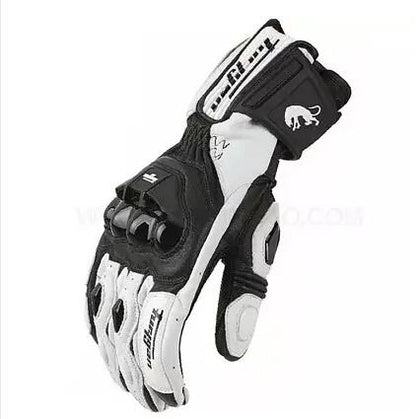 Motorcycle Leather Gloves with Windproof Protection and Touchscreen Function