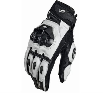 Motorcycle Leather Gloves with Windproof Protection and Touchscreen Function