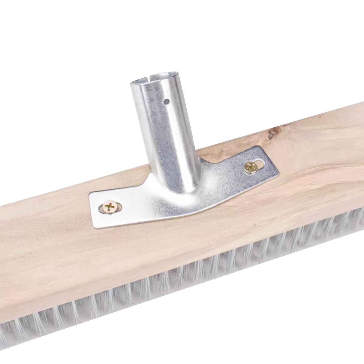 TurboScrub 19.7 in Stainless Steel Wire Floor Brush Head - Heavy-Duty Push Scrubber for Steps, Pool Decks