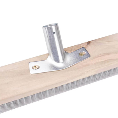 TurboScrub 19.7 in Stainless Steel Wire Floor Brush Head - Heavy-Duty Push Scrubber for Steps, Pool Decks