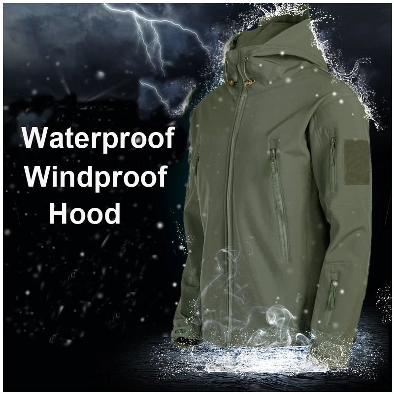 Waterproof Softshell Fleece Jacket and Pants – Mens Outdoor Hiking, Camping and Skiing Set
