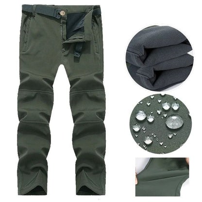 Waterproof Softshell Fleece Jacket and Pants – Mens Outdoor Hiking, Camping and Skiing Set