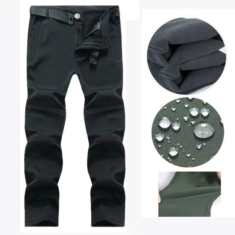 Waterproof Softshell Fleece Jacket and Pants – Mens Outdoor Hiking, Camping and Skiing Set