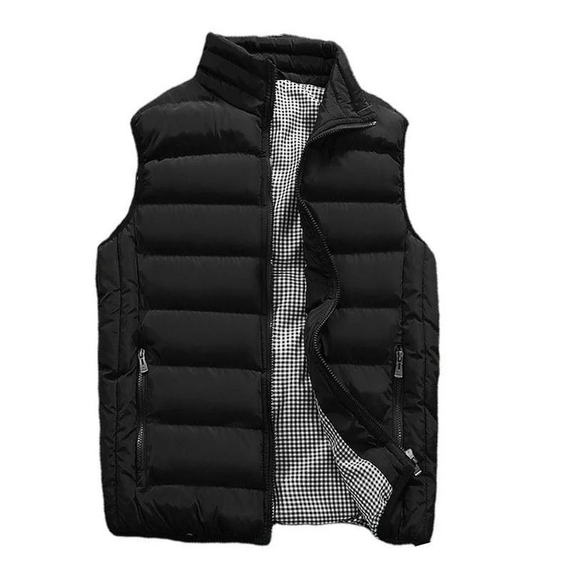 Men Windproof Warm Padded Vest Winter Sleeveless Jacket