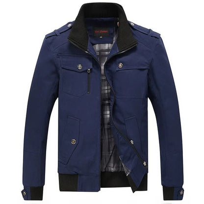 Men Tactical Military Cotton Jacket Slim Fit Casual Cargo Coat