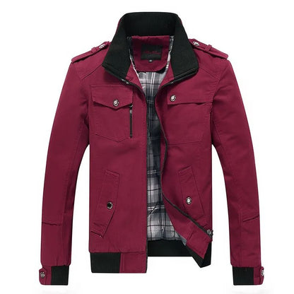 Men Tactical Military Cotton Jacket Slim Fit Casual Cargo Coat