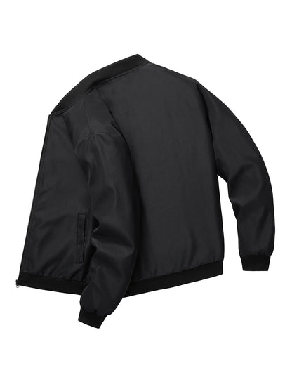 Mens Casual Baseball Collar Lightweight Jacket