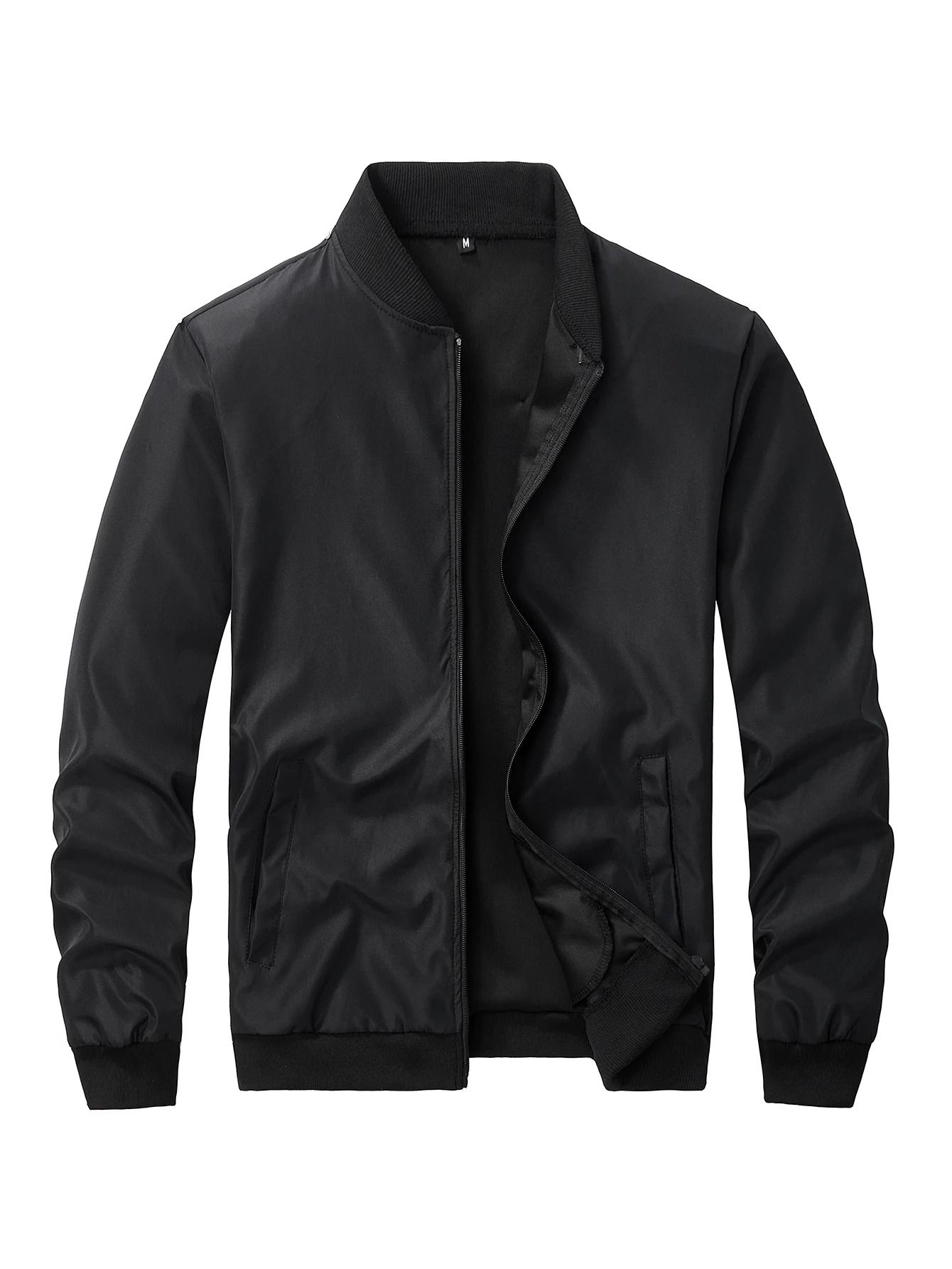 Mens Casual Baseball Collar Lightweight Jacket